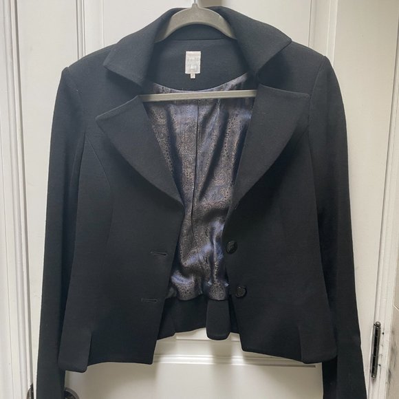 Two Ten Ten Black Blazer with paisley lining - Picture 2 of 4